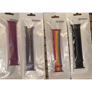 4 Replacement Band Apple Watch Series 1-4 38/40mm‎  Pink Purple Black Rainbow